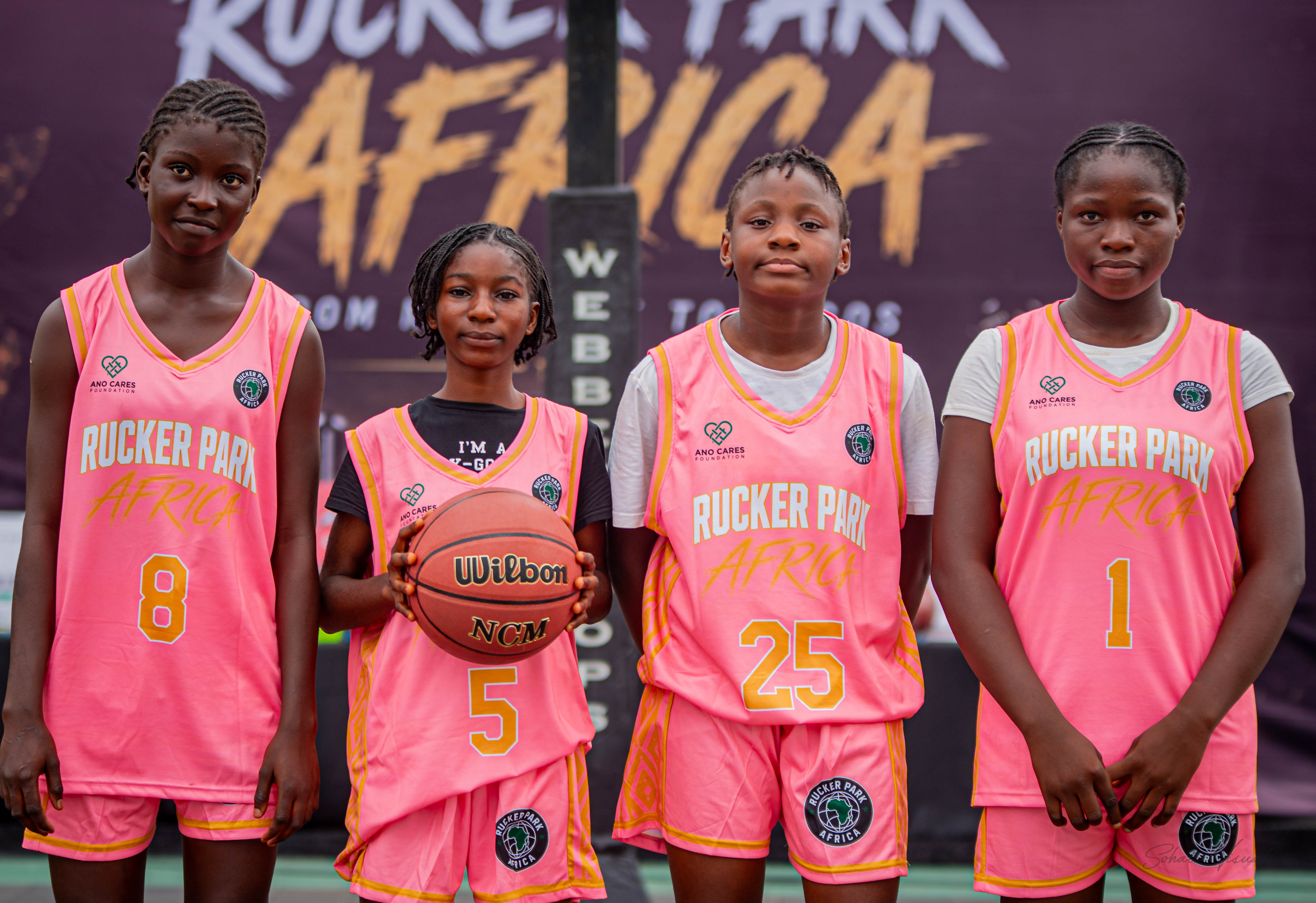 Young athletes competing during the Rucker Park Africa Lagos activation